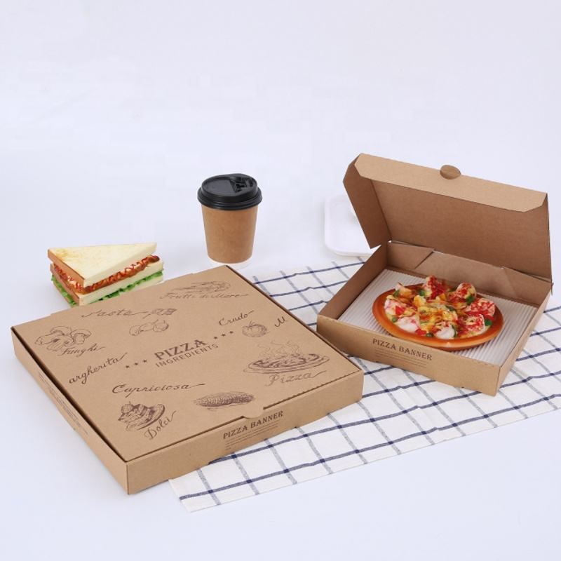 7/9/12 palcová obdélníková pizza krabice, biologicky rozložitelná vlastní krabice pro pizzu